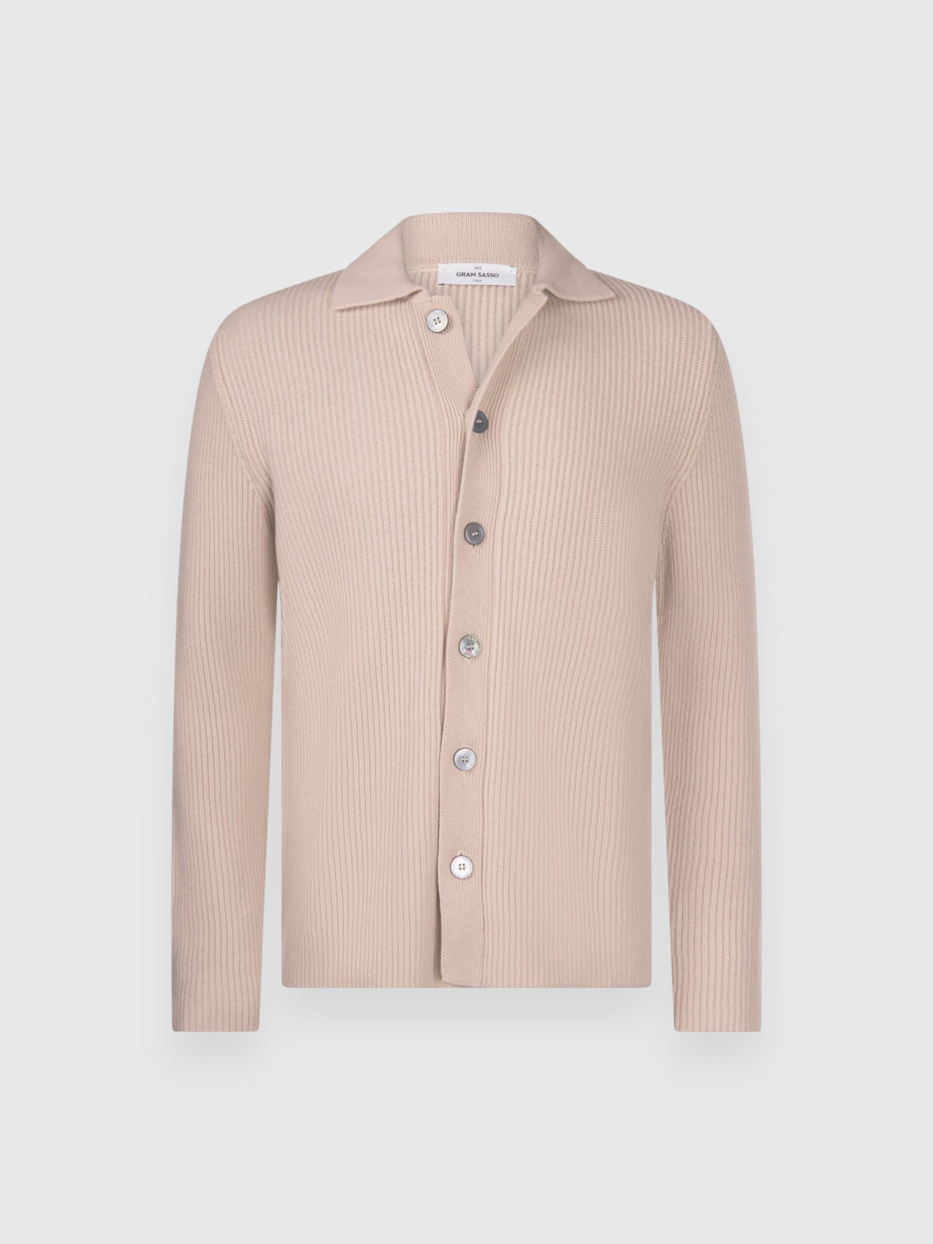 Camicia in maglia a coste misto Cashmere Gran Sasso